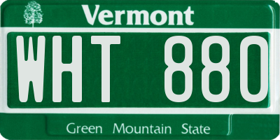 VT license plate WHT880