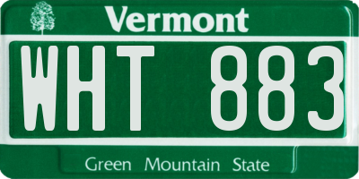 VT license plate WHT883
