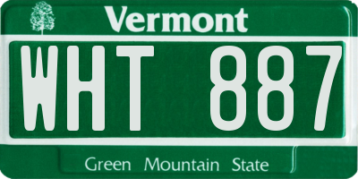 VT license plate WHT887