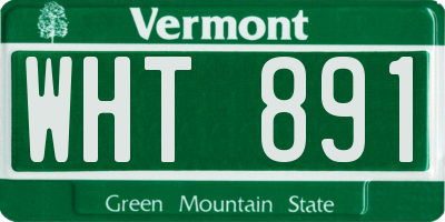 VT license plate WHT891