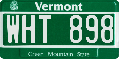 VT license plate WHT898