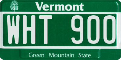 VT license plate WHT900