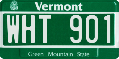 VT license plate WHT901