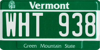 VT license plate WHT938