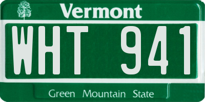 VT license plate WHT941