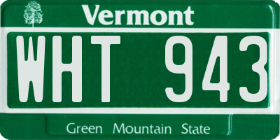 VT license plate WHT943