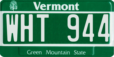 VT license plate WHT944
