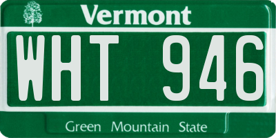 VT license plate WHT946