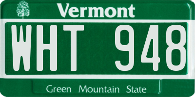 VT license plate WHT948