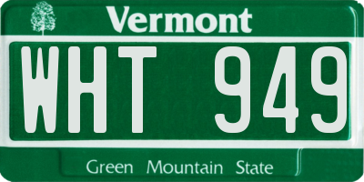 VT license plate WHT949