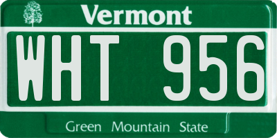 VT license plate WHT956