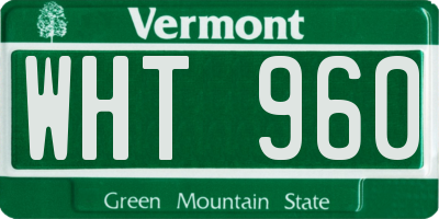 VT license plate WHT960