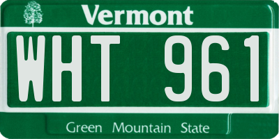 VT license plate WHT961