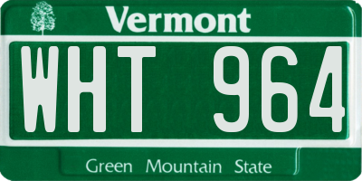 VT license plate WHT964