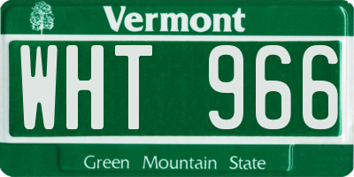 VT license plate WHT966