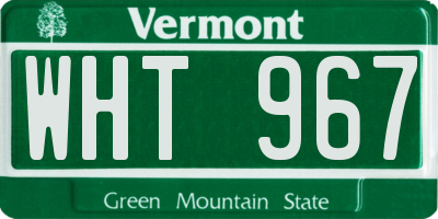 VT license plate WHT967