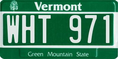 VT license plate WHT971