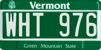 VT license plate WHT976