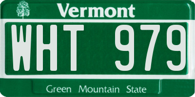 VT license plate WHT979