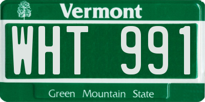 VT license plate WHT991