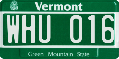 VT license plate WHU016