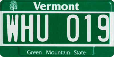 VT license plate WHU019