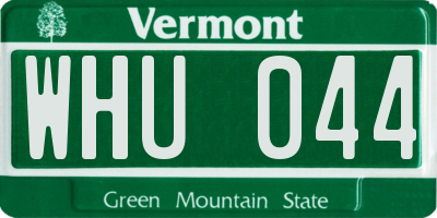VT license plate WHU044