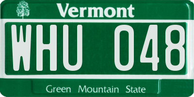 VT license plate WHU048