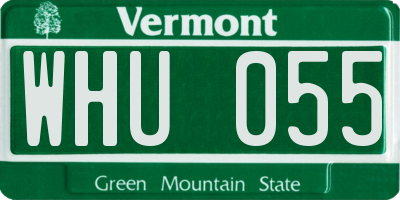 VT license plate WHU055