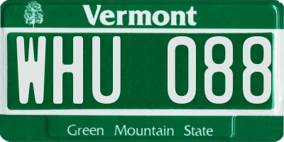VT license plate WHU088