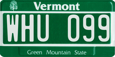 VT license plate WHU099