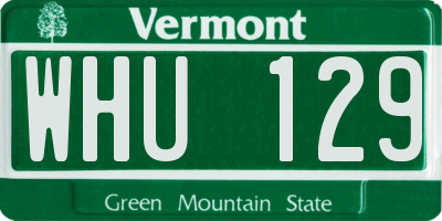 VT license plate WHU129