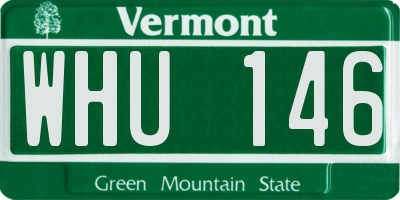 VT license plate WHU146