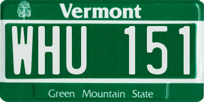 VT license plate WHU151