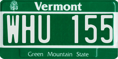 VT license plate WHU155