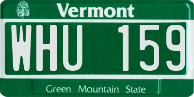 VT license plate WHU159