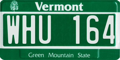 VT license plate WHU164
