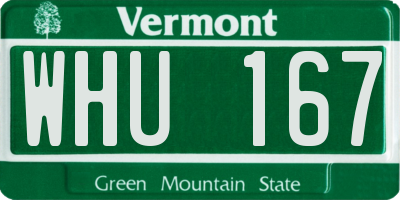 VT license plate WHU167