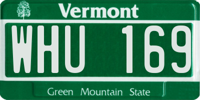 VT license plate WHU169
