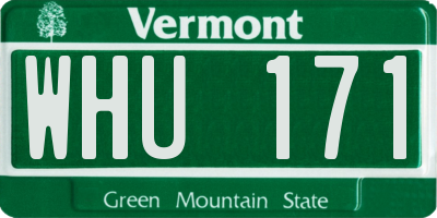 VT license plate WHU171