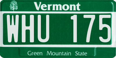 VT license plate WHU175