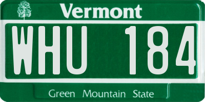 VT license plate WHU184