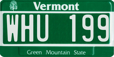 VT license plate WHU199