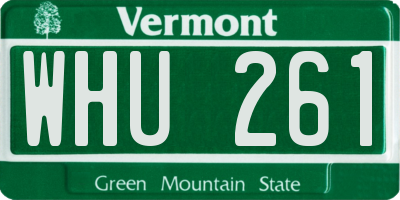 VT license plate WHU261