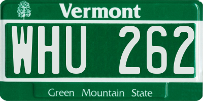 VT license plate WHU262