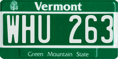 VT license plate WHU263