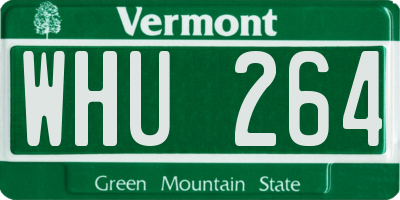 VT license plate WHU264