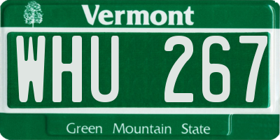 VT license plate WHU267
