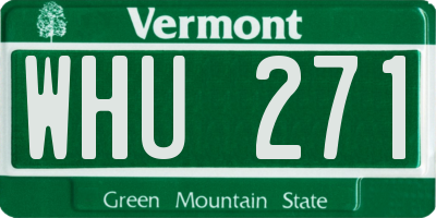 VT license plate WHU271