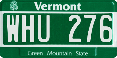 VT license plate WHU276